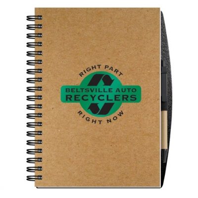 Recycled Journals w/Pen Safe Back Cover (7"x10")