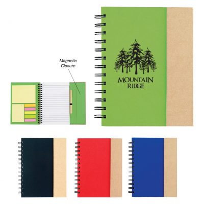 Spiral Notebook With Sticky Notes And Flags-1