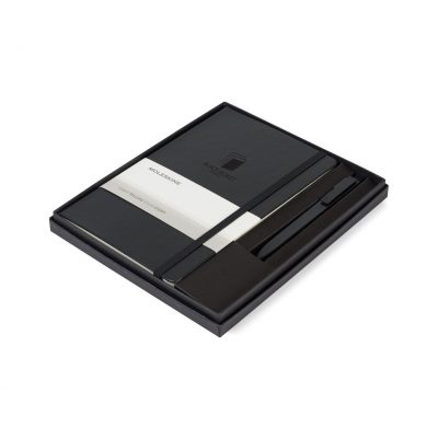Moleskine® Large Notebook and GO Pen Gift Set - Black-1