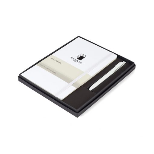 Moleskine® Large Notebook and GO Pen Gift Set - White