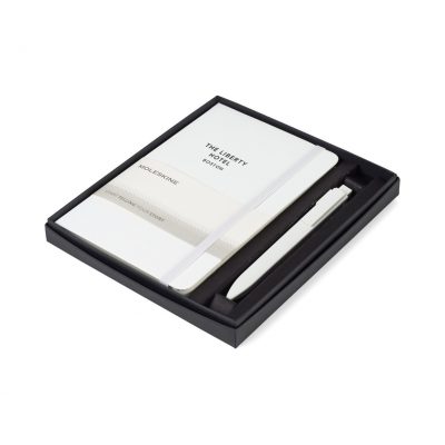 Moleskine® Medium Notebook and GO Pen Gift Set - White-1
