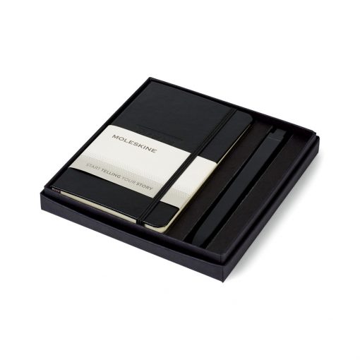 Moleskine® Pocket Notebook and GO Pen Gift Set - Black