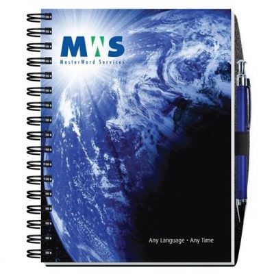Gloss Cover Journals w/50 Sheets & Pen (6 1/2" x 8 1/2")