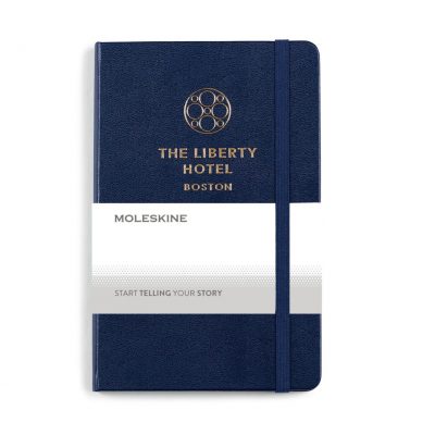 Moleskine® Hard Cover Ruled Medium Notebook - Navy Blue