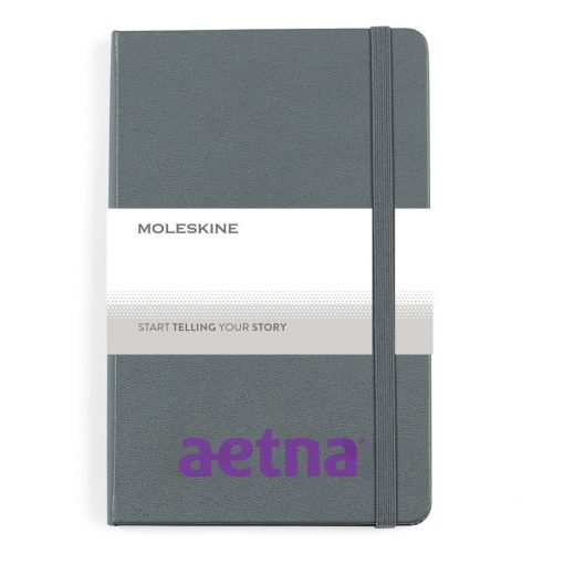 Moleskine® Hard Cover Ruled Medium Notebook - Slate Grey
