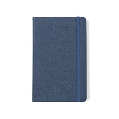 Moleskine® Leather Ruled Large Notebook - Forget Me Not Blue