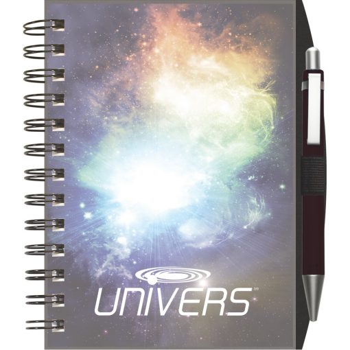 ClearView™ NotePad Journal w/PenPort & Pen (5"x7")