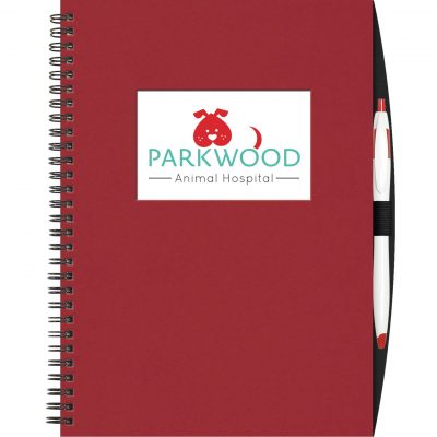 Large Value WindowPad™ ValueLine Notebook w/PenPort & Cougar Pen (7"x10")-1