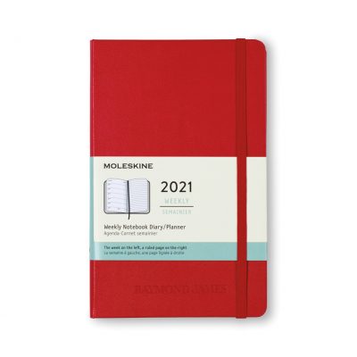 Moleskine® Hard Cover Large 12-Month Weekly 2021 Planner - Scarlet Red