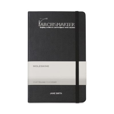 Moleskine® Hard Cover Large Double Layout Notebook - Black-1