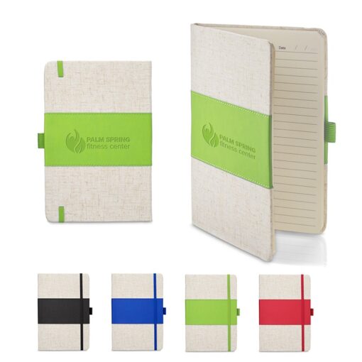 Soft Cover PU & Heathered Fabric Journal (5"x7")