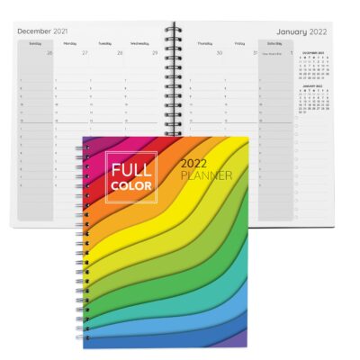 Large Full Color Spiral Weekly Planner notebook 8.5" x 11"-1