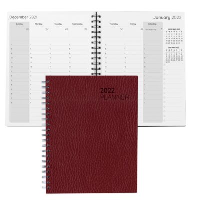 Leather Spiral Weekly Planner 8.5" x 11"