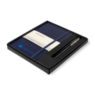 Moleskine® Medium Notebook and Kaweco Pen Gift Set - Navy Blue