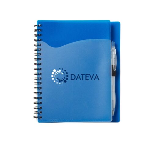 5 3/4"x7 1/8" Wave Spiral Notebook with Front Pocket-3