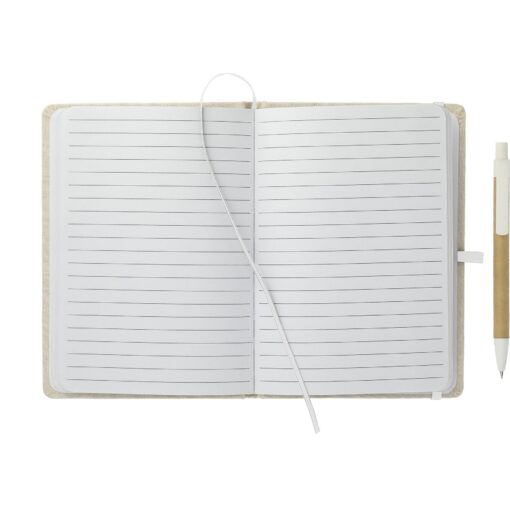 5" x 7" Organic Cotton Bound Notebook w/Pen-6