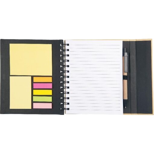6.5" x 7" Lock-it Spiral Notebook w/Pen-2