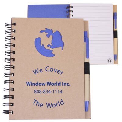 EcoShapes™ Recycled Globe Die Cut Notebook-1