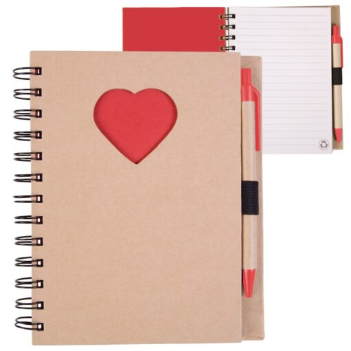 EcoShapes™ Recycled Heart Die Cut Notebook-2