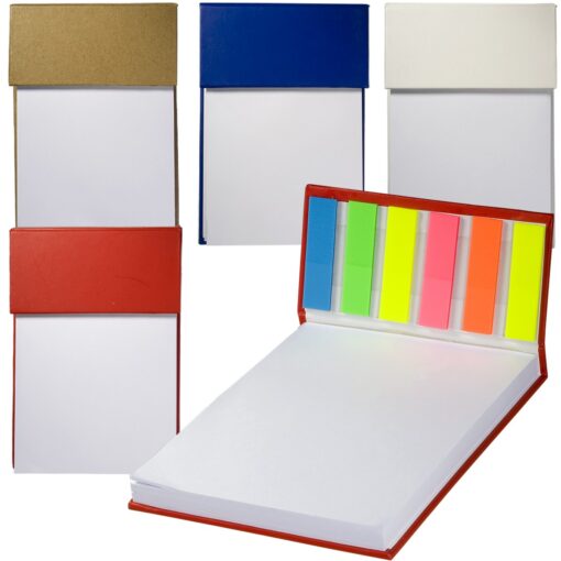 Hard Cover Sticky Flag Jotter Pad-2