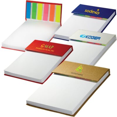 Hard Cover Sticky Flag Jotter Pad-1
