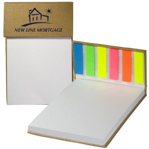 Hard Cover Sticky Flag Jotter Pad-8