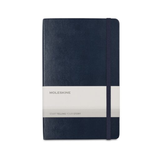 Moleskine® Hard Cover Large Double Layout Notebook - Sapphire Blue-2