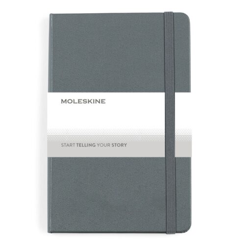 Moleskine® Hard Cover Ruled Medium Notebook - Slate Grey-2