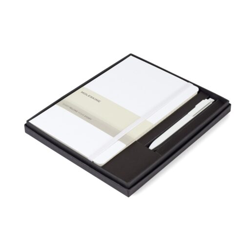 Moleskine® Large Notebook and GO Pen Gift Set - White-2