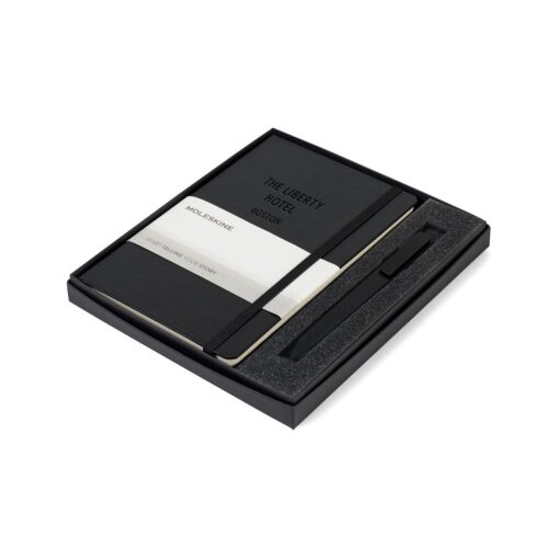 Moleskine® Medium Notebook and GO Pen Gift Set - Black-6