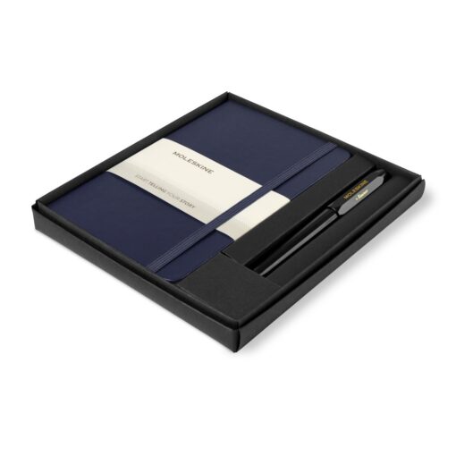 Moleskine® Medium Notebook and Kaweco Pen Gift Set - Navy Blue-2