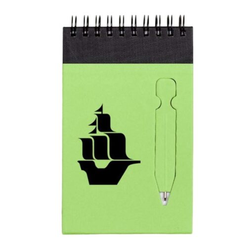 Recycled Notebook & Pen - Green-1