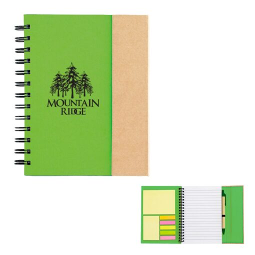 Spiral Notebook With Sticky Notes And Flags-6