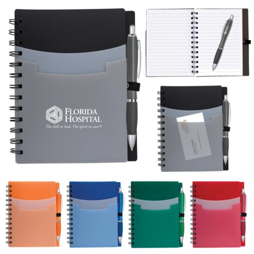 Tri-Pocket Notebook & Satin Pen-9