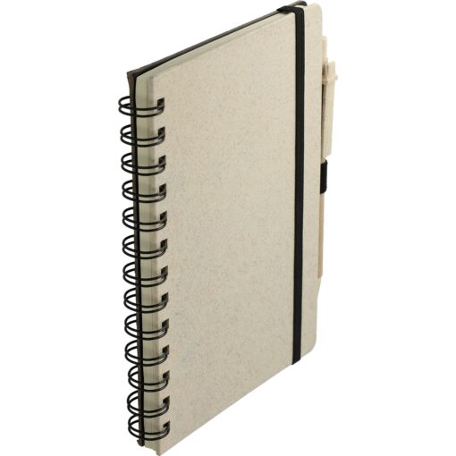5" x 7" FSC® Mix Wheat Straw Notebook with Pen-4
