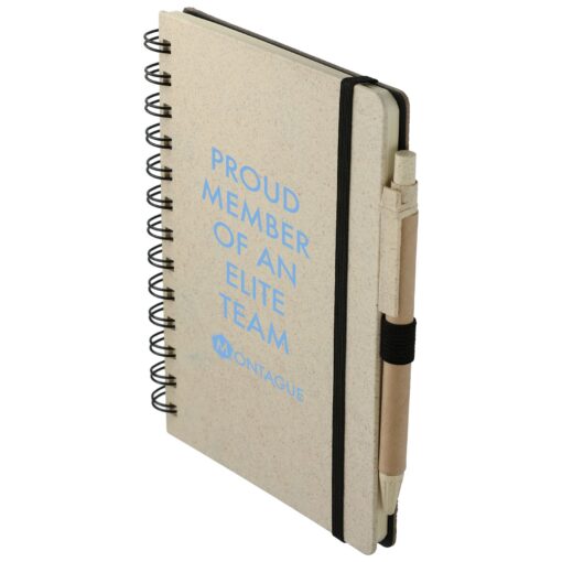 5" x 7" FSC® Mix Wheat Straw Notebook with Pen-1