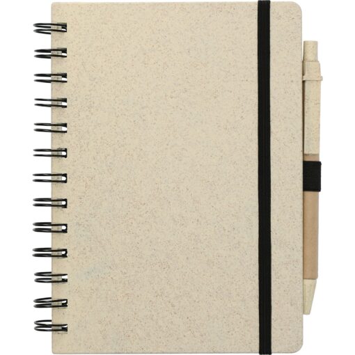5" x 7" FSC® Mix Wheat Straw Notebook with Pen-8