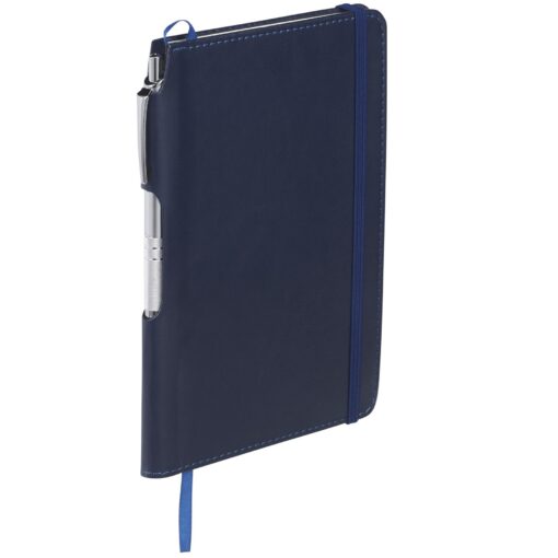 6" x 8.5" FSC® Mix Viola Bound Notebook with Pen-4