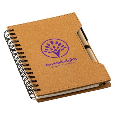 Agenda Recycled Spiral Notebook with Sticky Notes & Pen-1