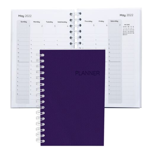 Senzabrite Faux Leather Spiral Weekly Planner Notebook-9