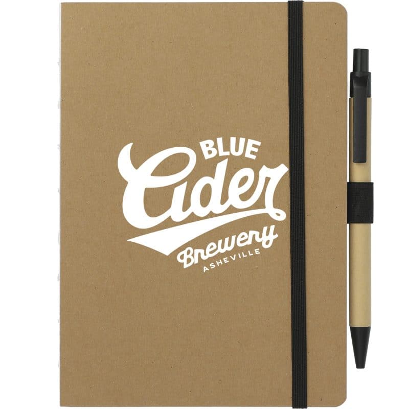 5'' x 7'' FSC® Recycled Notebook and Pen Set-5