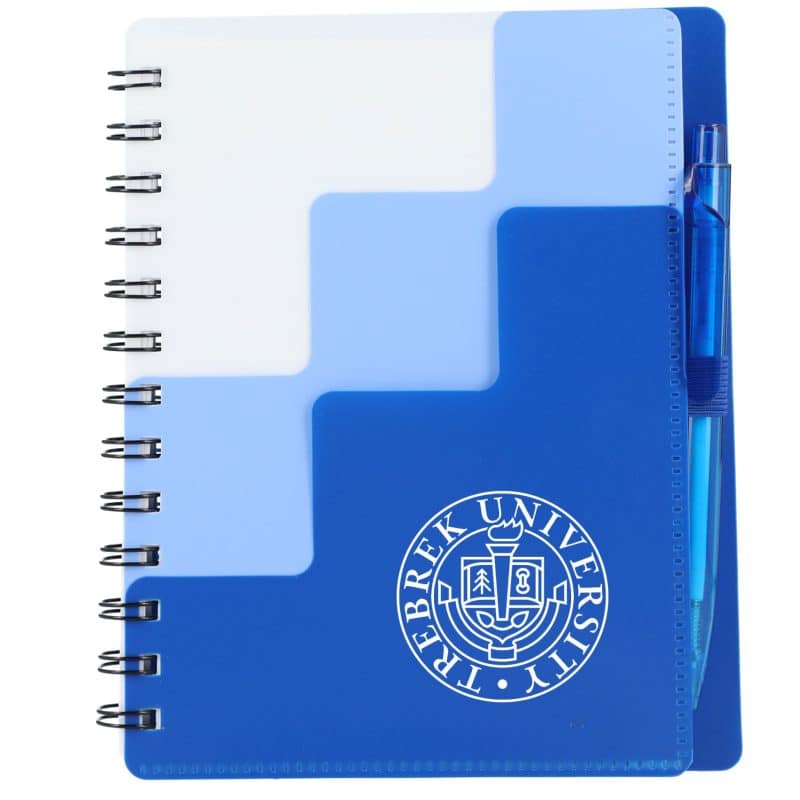 5'' x 7'' Recycled Pace Spiral Notebook w Pen-6