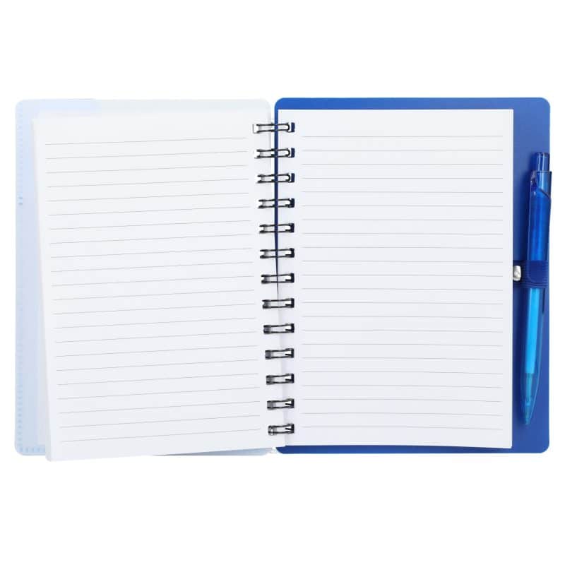 5'' x 7'' Recycled Pace Spiral Notebook w Pen-8