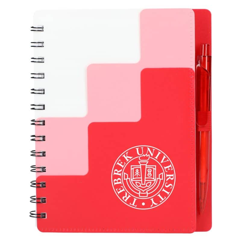 5'' x 7'' Recycled Pace Spiral Notebook w Pen-10