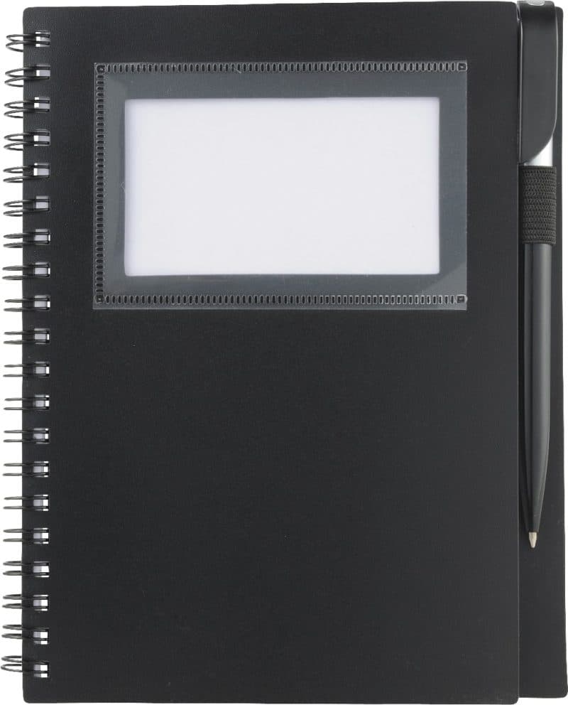 5.5'' x 7'' FSC® Mix Star Spiral Notebook with Pen-2