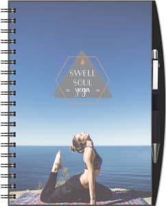 ClearView™ Medium NoteBook Journal w/PenPort & Pen (7"x10")-1