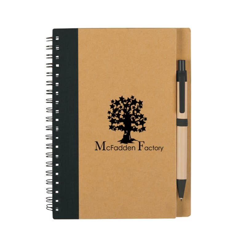 Eco-inspired Spiral Notebook & Pen-8