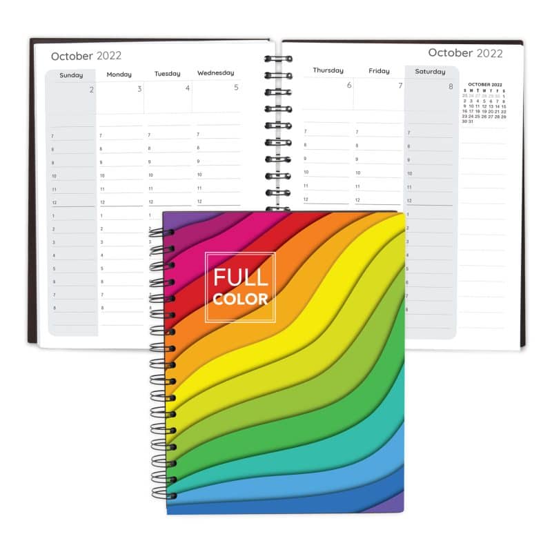 Full Color Spiral Weekly Planner notebook 5" x 7"-5