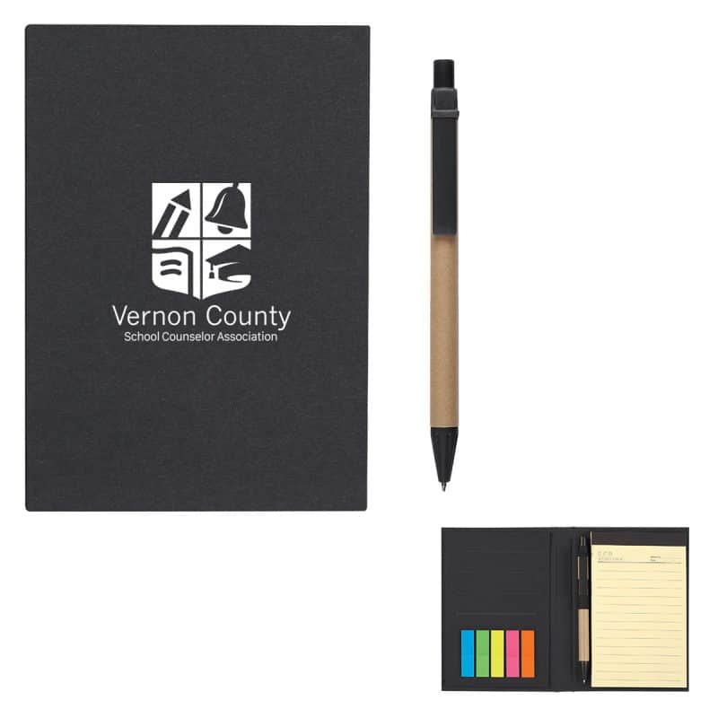 Meeting Mate Notebook With Pen And Sticky Flags-3
