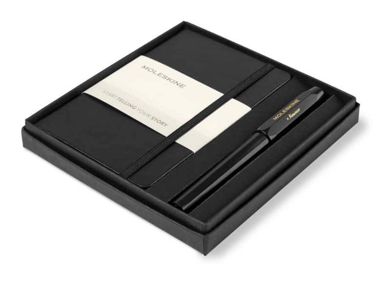 Moleskine® Pocket Notebook and Kaweco Pen Gift Set - Black-2